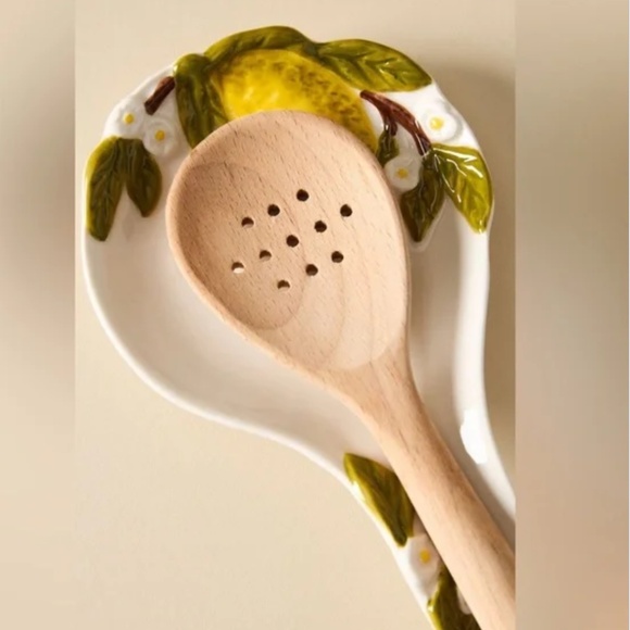 Foster Lemon Stoneware Spoon Rest - Picture 3 of 7